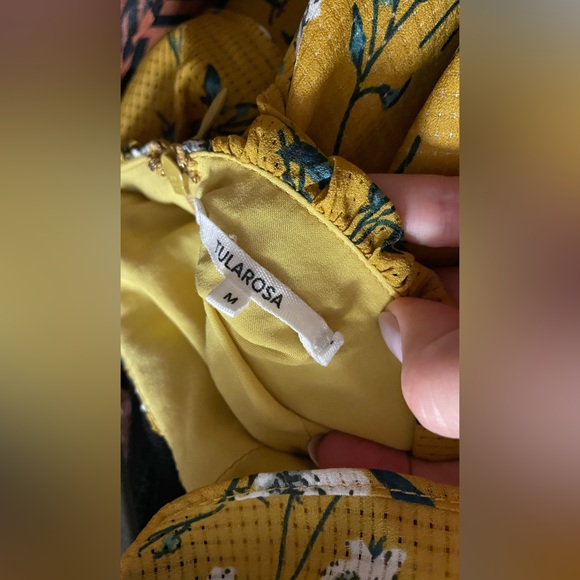 Tularosa Yellow Layered Ruffled Lily Dress - Picture 4 of 4